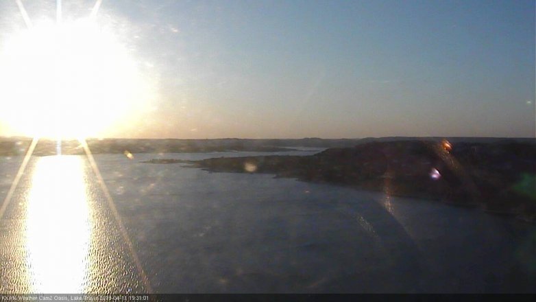 Lake Travis webcam, April 11, 2018 6:40 PM CT