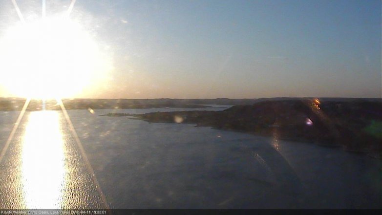 Lake Travis webcam, April 11, 2018 6:45 PM CT