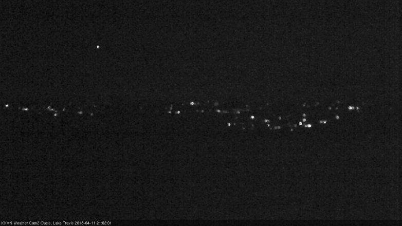 Lake Travis webcam, April 11, 2018 8:05 PM CT