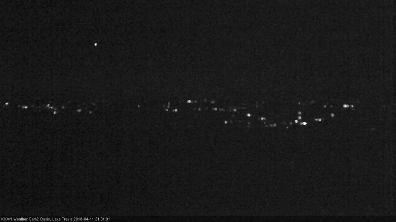 Lake Travis webcam, April 11, 2018 8:20 PM CT
