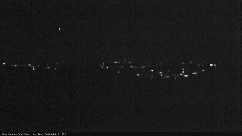 Lake Travis webcam, April 11, 2018 8:25 PM CT