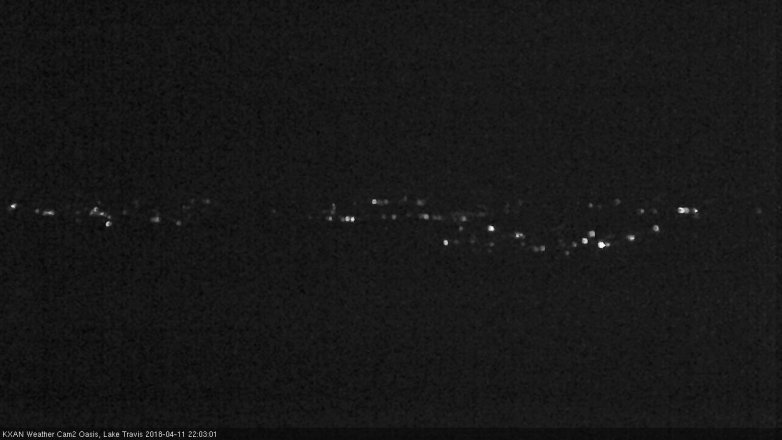 Lake Travis webcam, April 11, 2018 9:20 PM CT