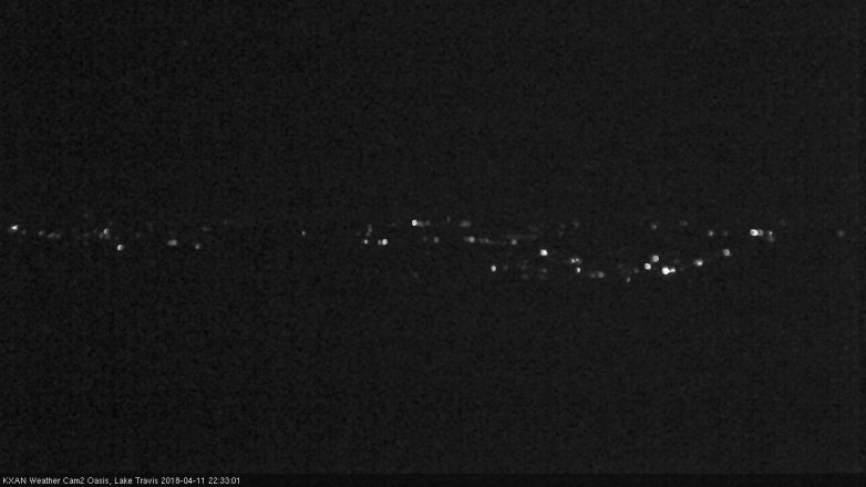 Lake Travis webcam, April 11, 2018 9:45 PM CT