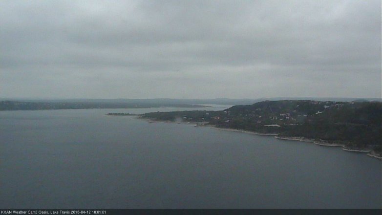 Lake Travis webcam, April 12, 2018 9:25 AM CT