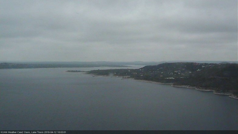 Lake Travis webcam, April 12, 2018 9:35 AM CT