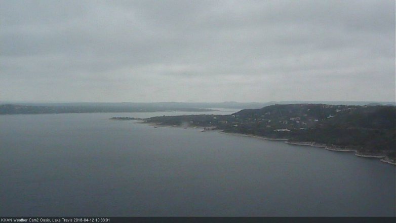 Lake Travis webcam, April 12, 2018 9:45 AM CT