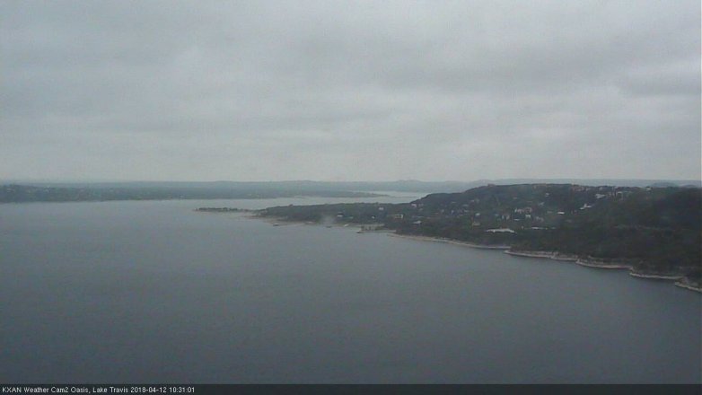 Lake Travis webcam, April 12, 2018 9:50 AM CT