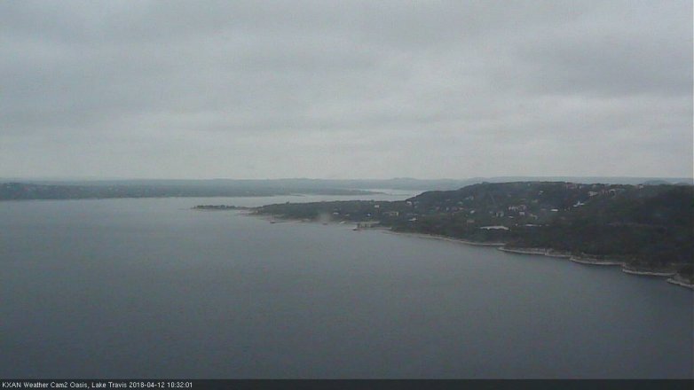 Lake Travis webcam, April 12, 2018 9:55 AM CT