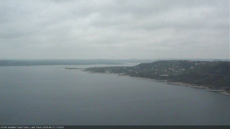 Lake Travis webcam, April 12, 2018 10:15 AM CT