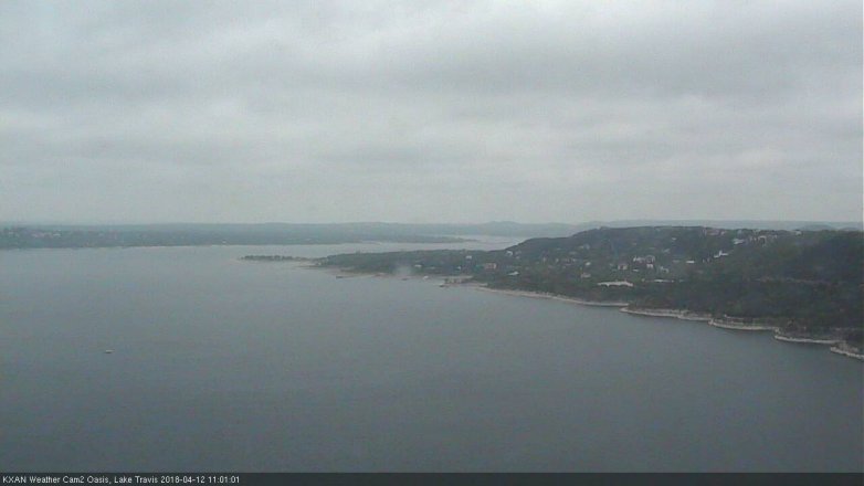 Lake Travis webcam, April 12, 2018 10:30 AM CT