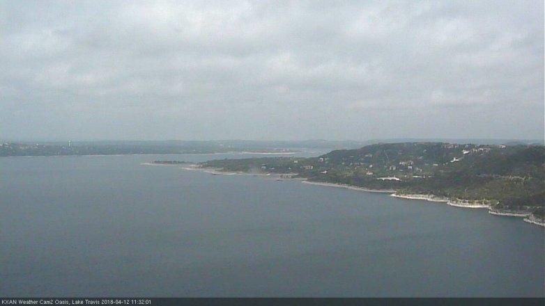 Lake Travis webcam, April 12, 2018 10:40 AM CT