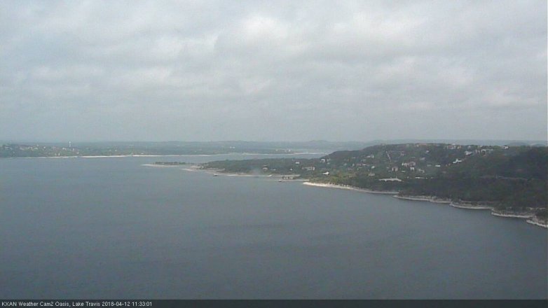 Lake Travis webcam, April 12, 2018 10:50 AM CT