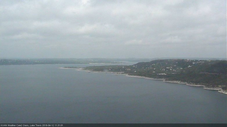 Lake Travis webcam, April 12, 2018 11:00 AM CT