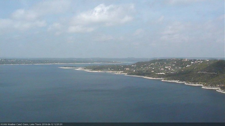Lake Travis webcam, April 12, 2018 11:15 AM CT