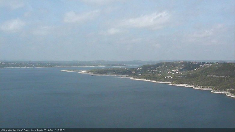 Lake Travis webcam, April 12, 2018 11:25 AM CT