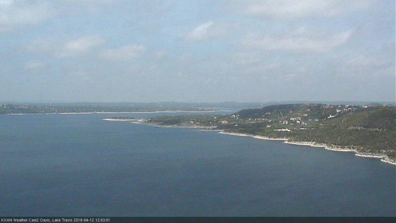 Lake Travis webcam, April 12, 2018 11:35 AM CT