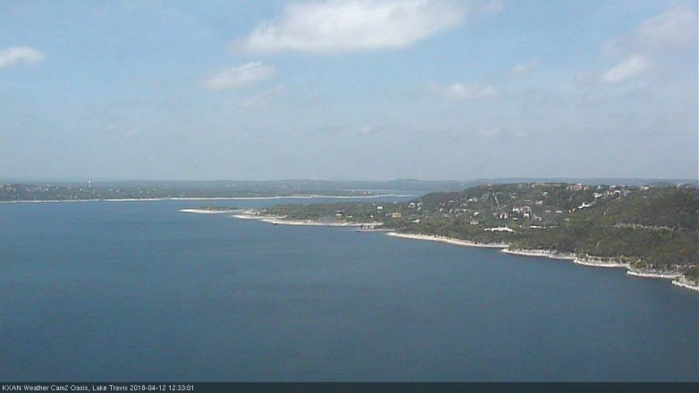 Lake Travis webcam, April 12, 2018 11:55 AM CT