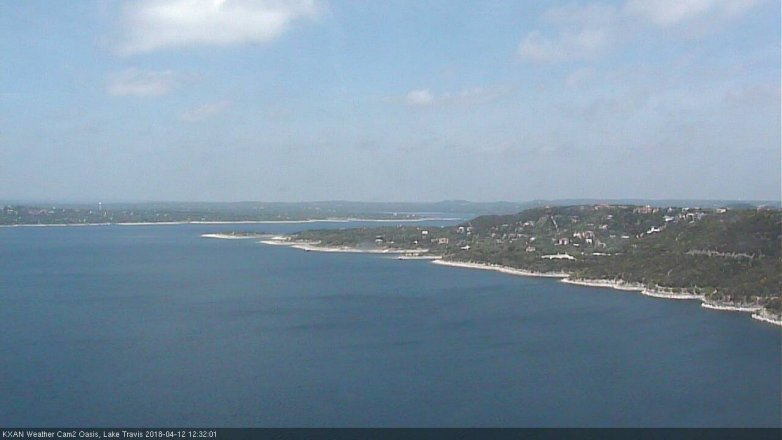 Lake Travis webcam, April 12, 2018 12:00 PM CT