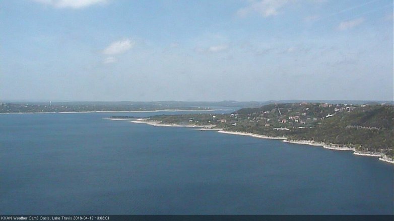 Lake Travis webcam, April 12, 2018 12:15 PM CT