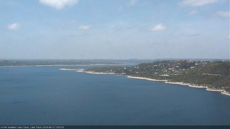 Lake Travis webcam, April 12, 2018 12:25 PM CT