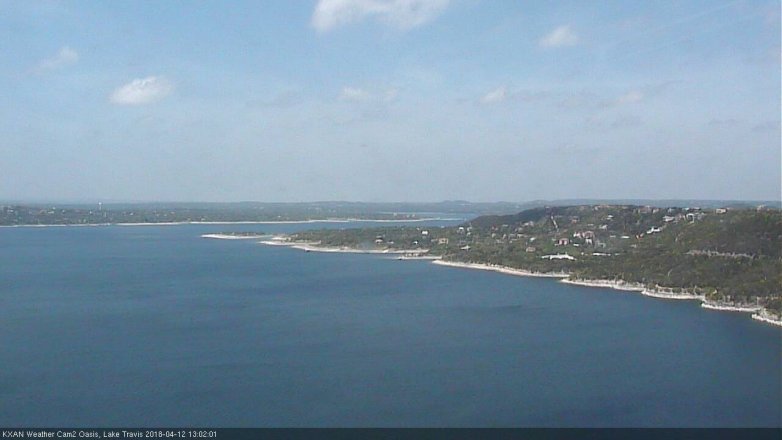 Lake Travis webcam, April 12, 2018 12:30 PM CT