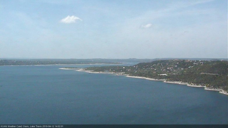 Lake Travis webcam, April 12, 2018 1:30 PM CT