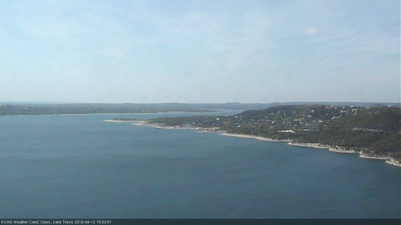 Lake Travis webcam, April 12, 2018 2:25 PM CT