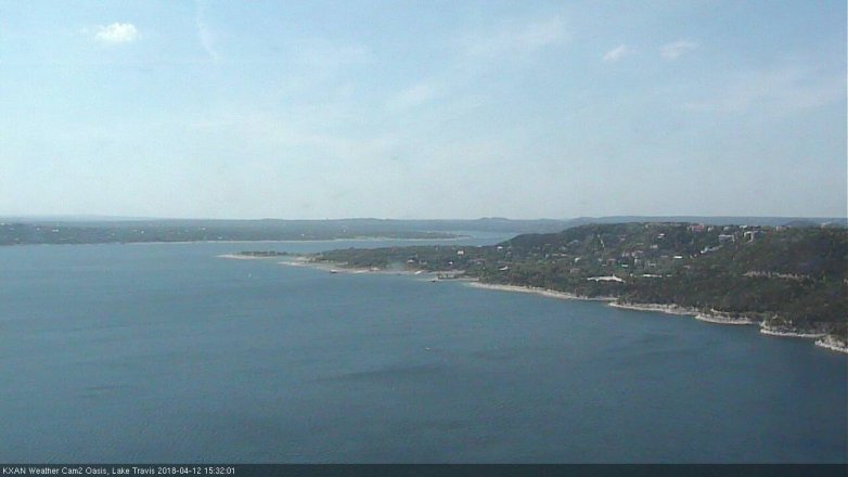 Lake Travis webcam, April 12, 2018 2:35 PM CT