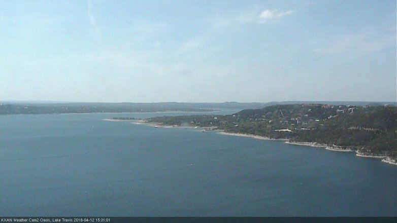 Lake Travis webcam, April 12, 2018 2:40 PM CT
