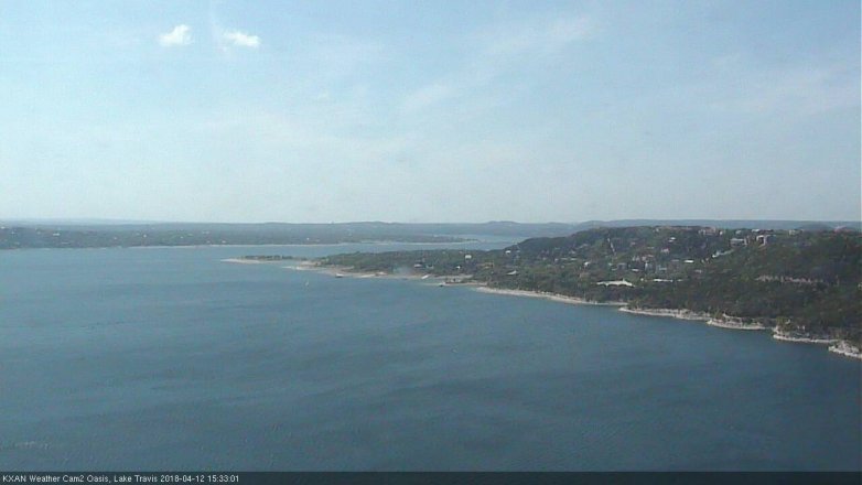 Lake Travis webcam, April 12, 2018 2:55 PM CT