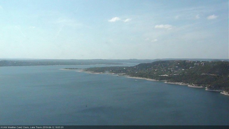 Lake Travis webcam, April 12, 2018 3:05 PM CT