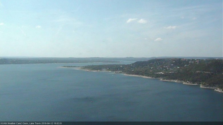 Lake Travis webcam, April 12, 2018 3:10 PM CT