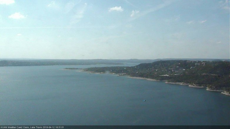 Lake Travis webcam, April 12, 2018 3:45 PM CT