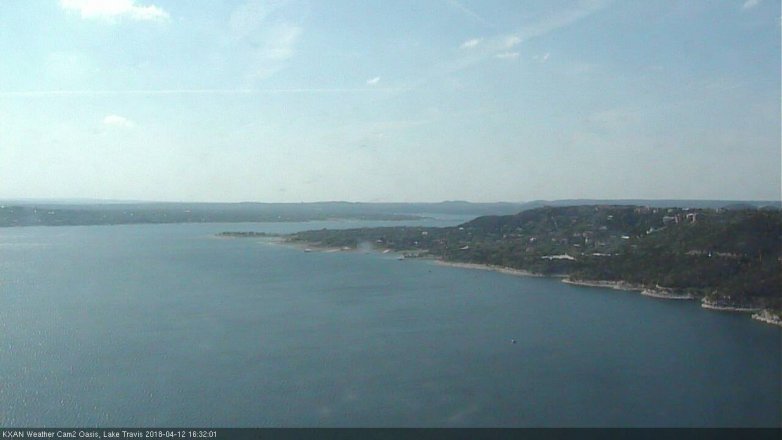 Lake Travis webcam, April 12, 2018 3:50 PM CT