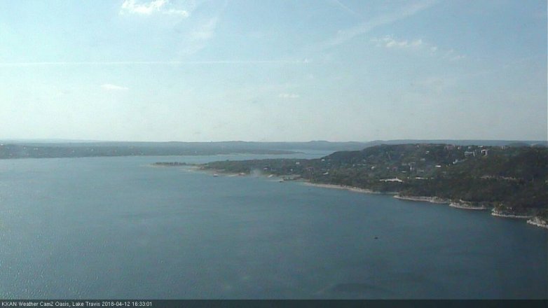 Lake Travis webcam, April 12, 2018 3:55 PM CT