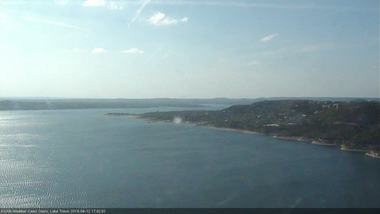 Lake Travis webcam, April 12, 2018 4:05 PM CT