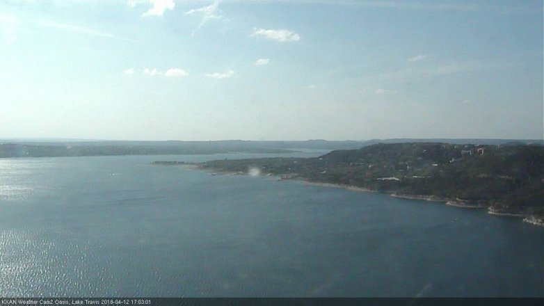 Lake Travis webcam, April 12, 2018 4:10 PM CT