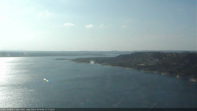 Lake Travis webcam, April 12, 2018 4:45 PM CT