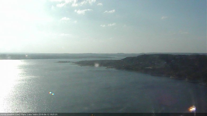 Lake Travis webcam, April 12, 2018 5:05 PM CT