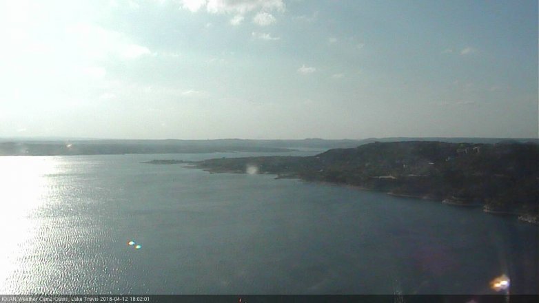 Lake Travis webcam, April 12, 2018 5:10 PM CT