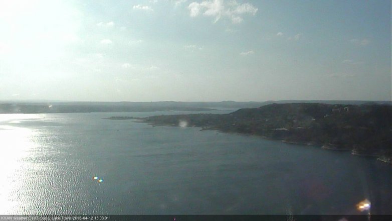 Lake Travis webcam, April 12, 2018 5:30 PM CT