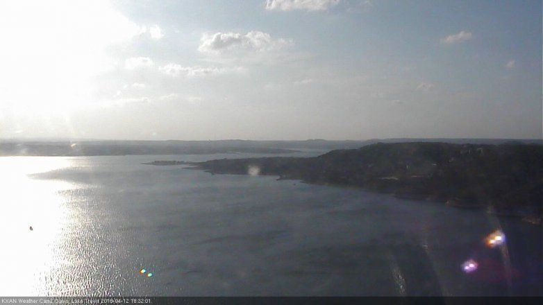Lake Travis webcam, April 12, 2018 5:35 PM CT