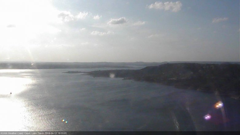 Lake Travis webcam, April 12, 2018 5:50 PM CT