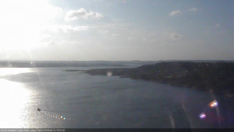 Lake Travis webcam, April 12, 2018 6:00 PM CT