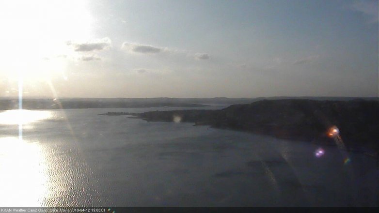Lake Travis webcam, April 12, 2018 6:35 PM CT