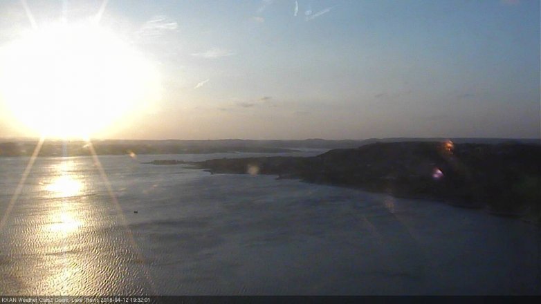 Lake Travis webcam, April 12, 2018 6:50 PM CT