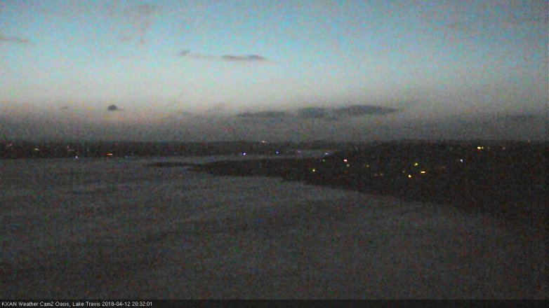 Lake Travis webcam, April 12, 2018 7:35 PM CT