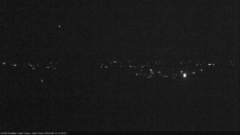 Lake Travis webcam, April 12, 2018 8:05 PM CT