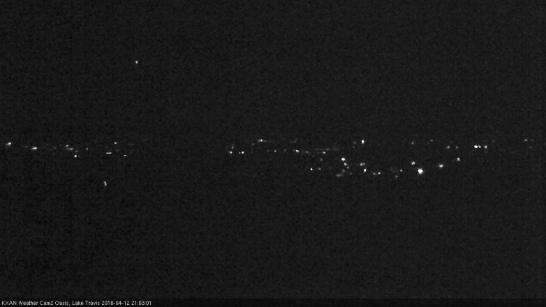 Lake Travis webcam, April 12, 2018 8:15 PM CT