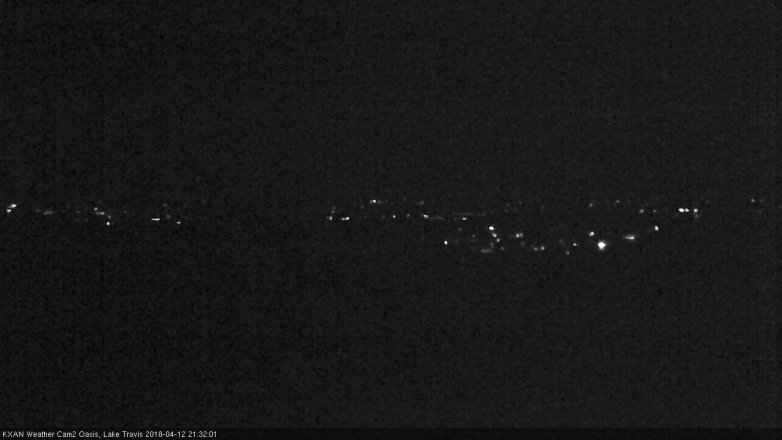 Lake Travis webcam, April 12, 2018 8:40 PM CT